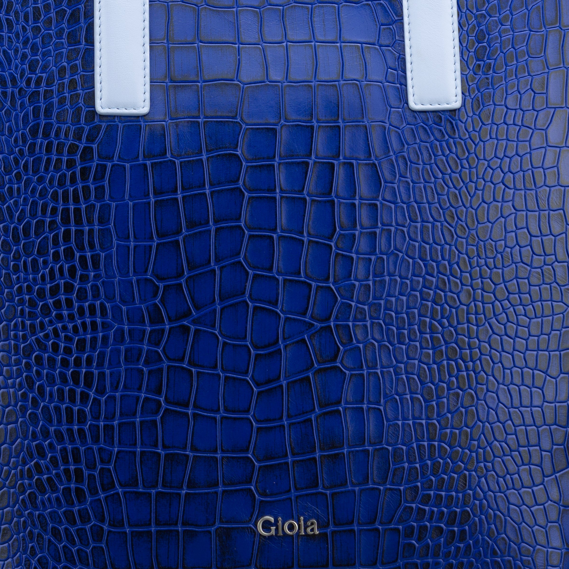 Renata Large Croc Classic Tote#Color_Blue