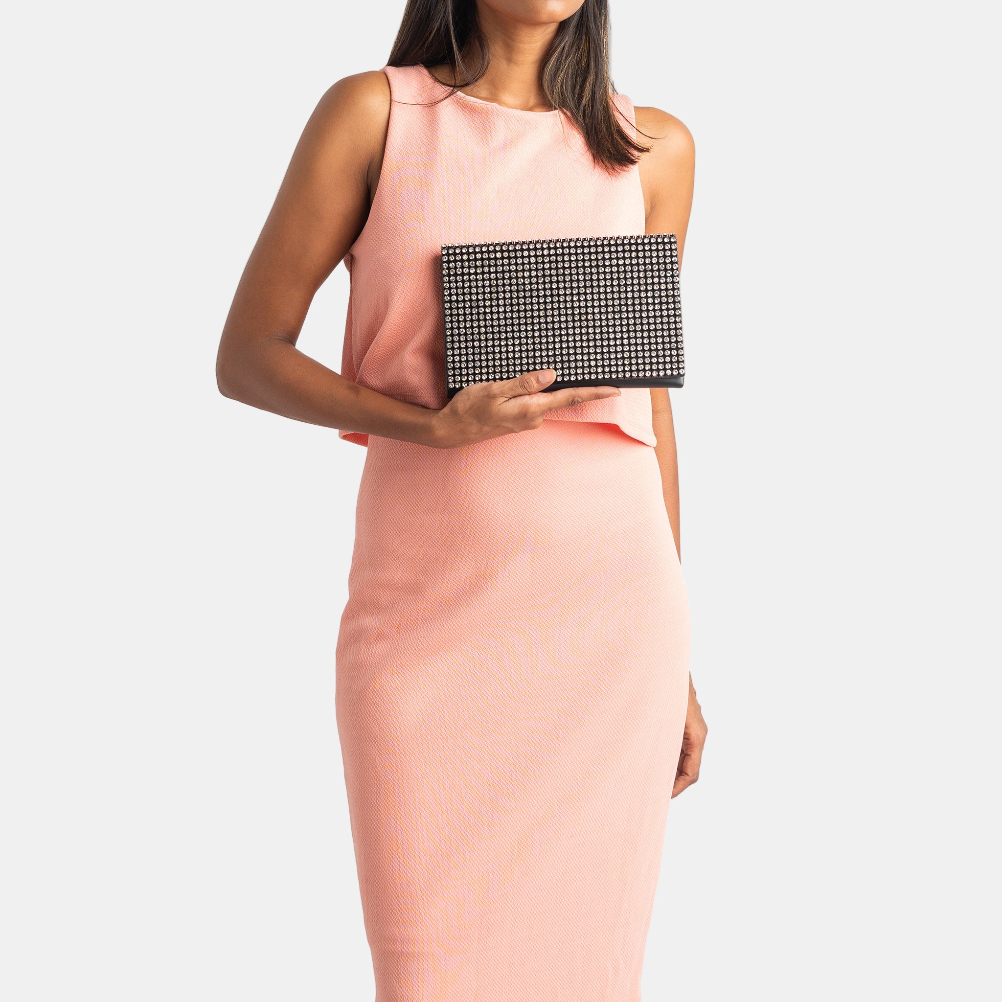 Lia Crystal Studded Clutch