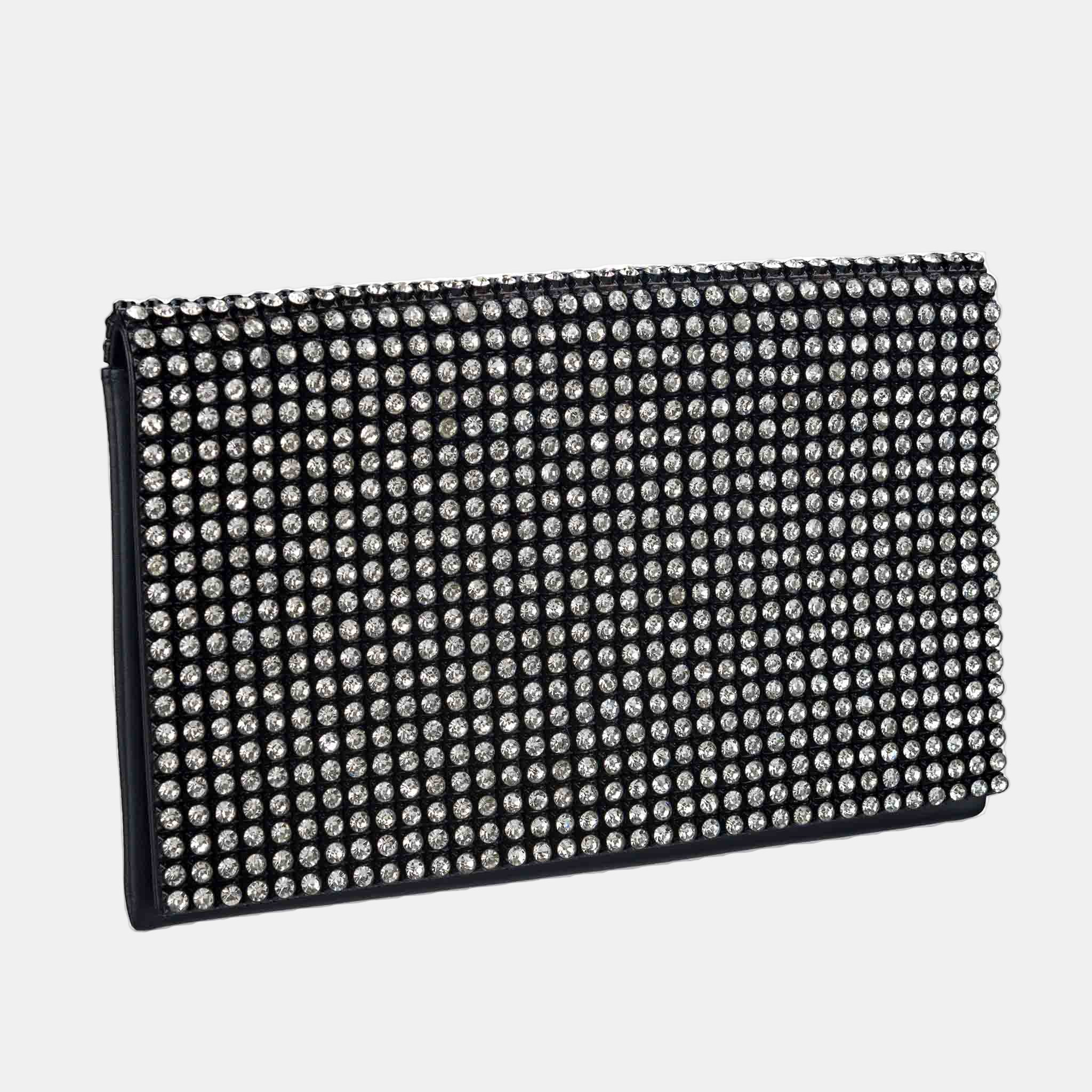 Lia Crystal Studded Clutch
